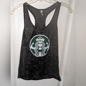 Starbucks Tank top says medium but fits like a small